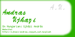 andras ujhazi business card