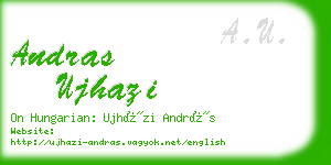 andras ujhazi business card